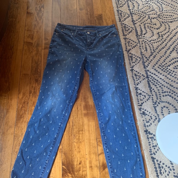 Talbots flawless mid rise slim ankle anchors aweigh jeans. Worn a few times - Picture 3 of 6